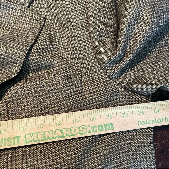 Ermenegildo Zegna 54R Brown Wool Micro Check Hopsack Blazer Sports Coat - Picture 6 of 11